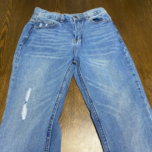 super down Ashley High Rise Jeans in Mid Blue Wash Size Medium - Picture 7 of 10